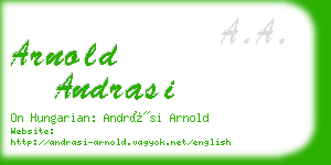 arnold andrasi business card